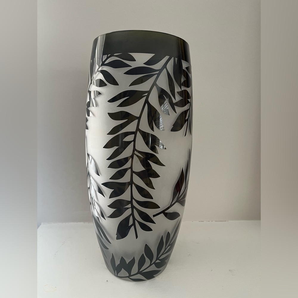 Lenox botanical etched vase